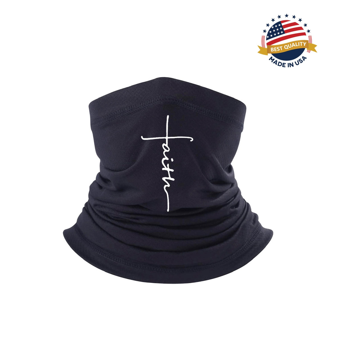 Faith-based "Faith" neck-gaiter scarf face mask Ivy and Pearl Boutique