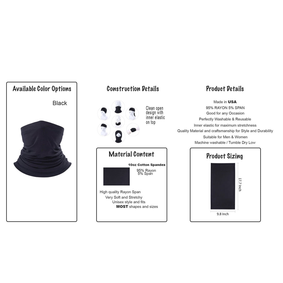 Faith-based "Faith" neck-gaiter scarf face mask Ivy and Pearl Boutique