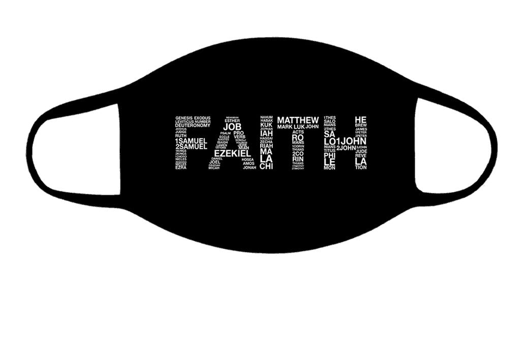 Faith with Bible Chapters face mask Ivy and Pearl Boutique