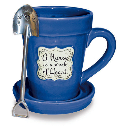 Flower pot mugs with faith-based verses/phrases Ivy and Pearl Boutique A Nurse is