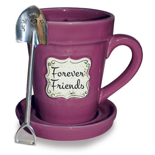 Flower pot mugs with faith-based verses/phrases Ivy and Pearl Boutique Forever Friends
