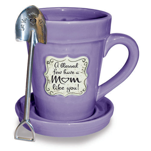 Flower pot mugs with faith-based verses/phrases Ivy and Pearl Boutique A blessed few have