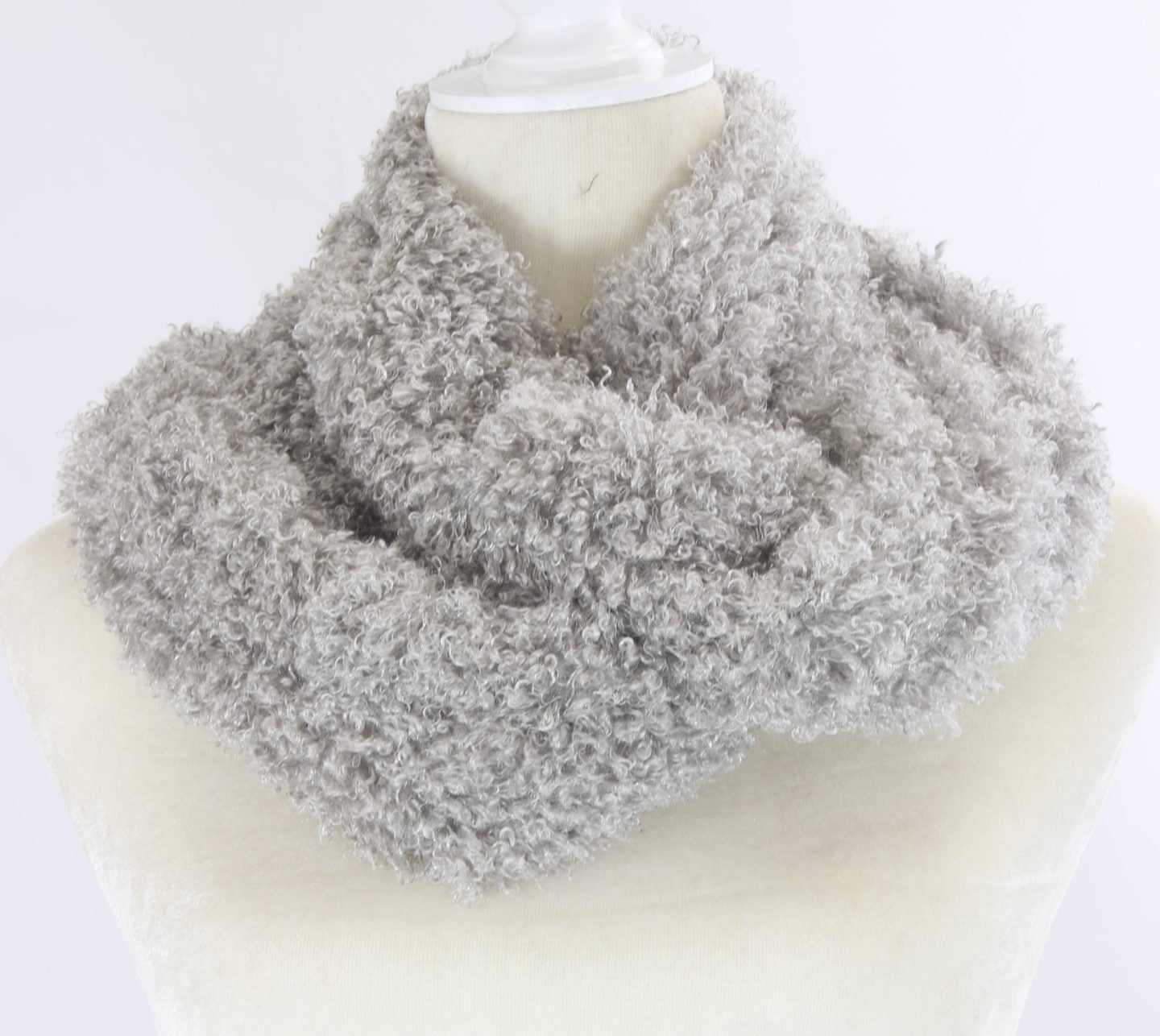 Soft and fluffy infinity scarf Ivy and Pearl Boutique Black