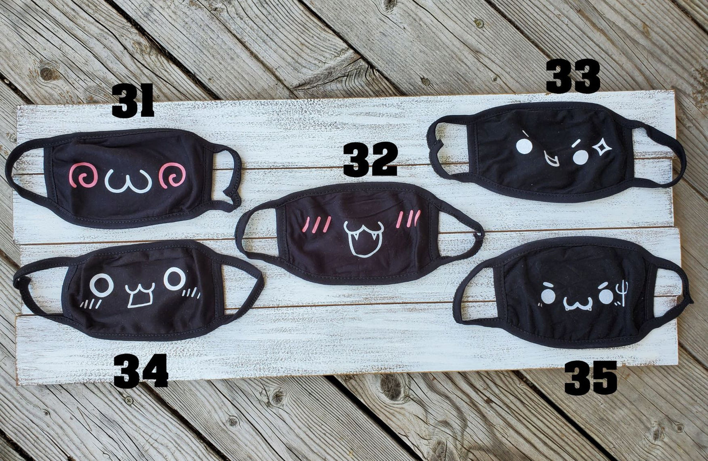 Fun uplifting novelty face masks (dozens of variations) Ivy and Pearl Boutique