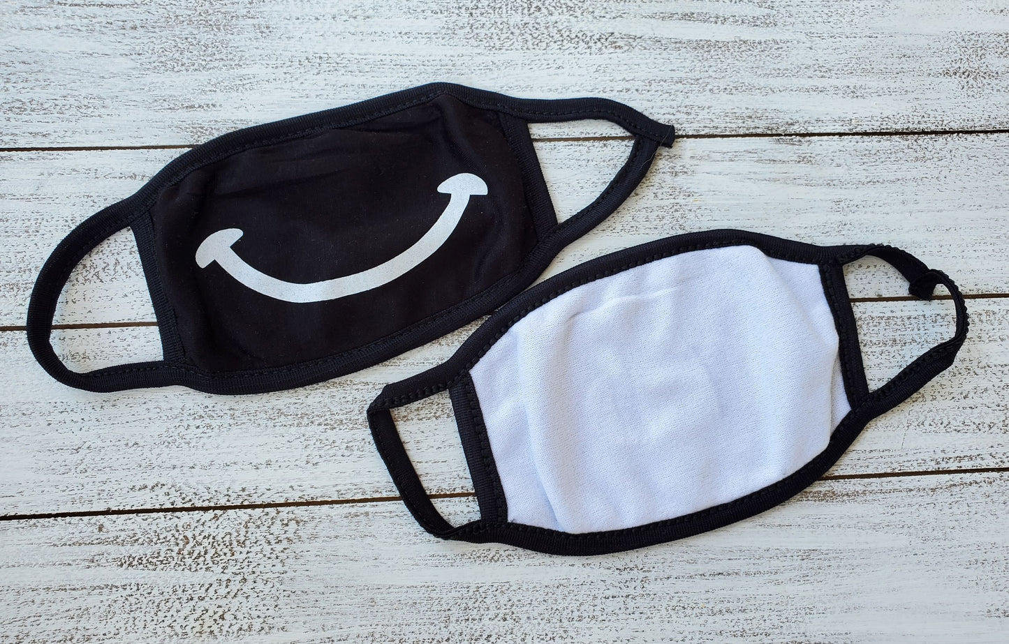 Fun uplifting novelty face masks (dozens of variations) Ivy and Pearl Boutique 35 - Three smile symbols