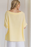 Gauze raw edge poncho top  Ivy and Pearl Boutique