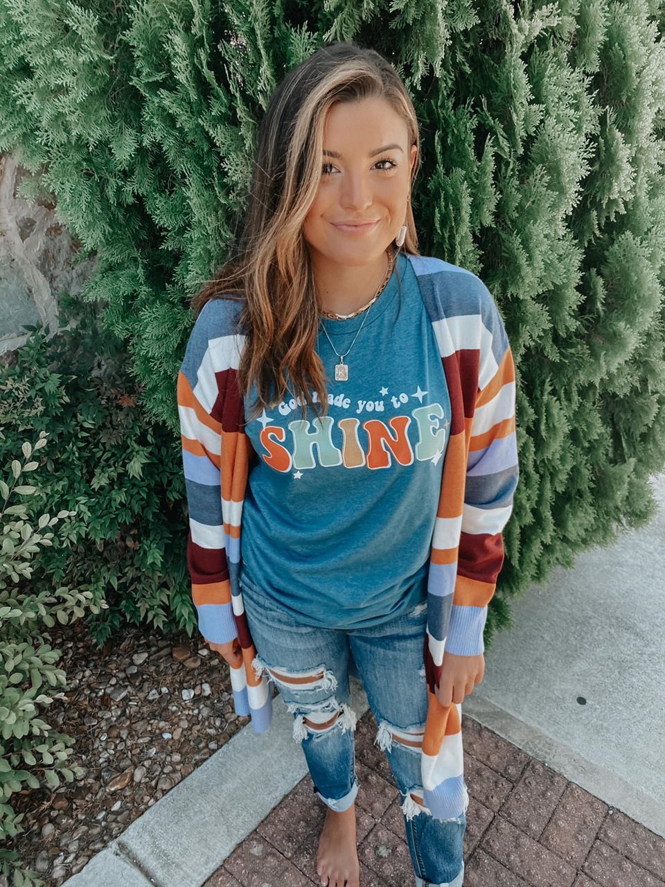 God made you to shine faith-based T-Shirt Ivy and Pearl Boutique S