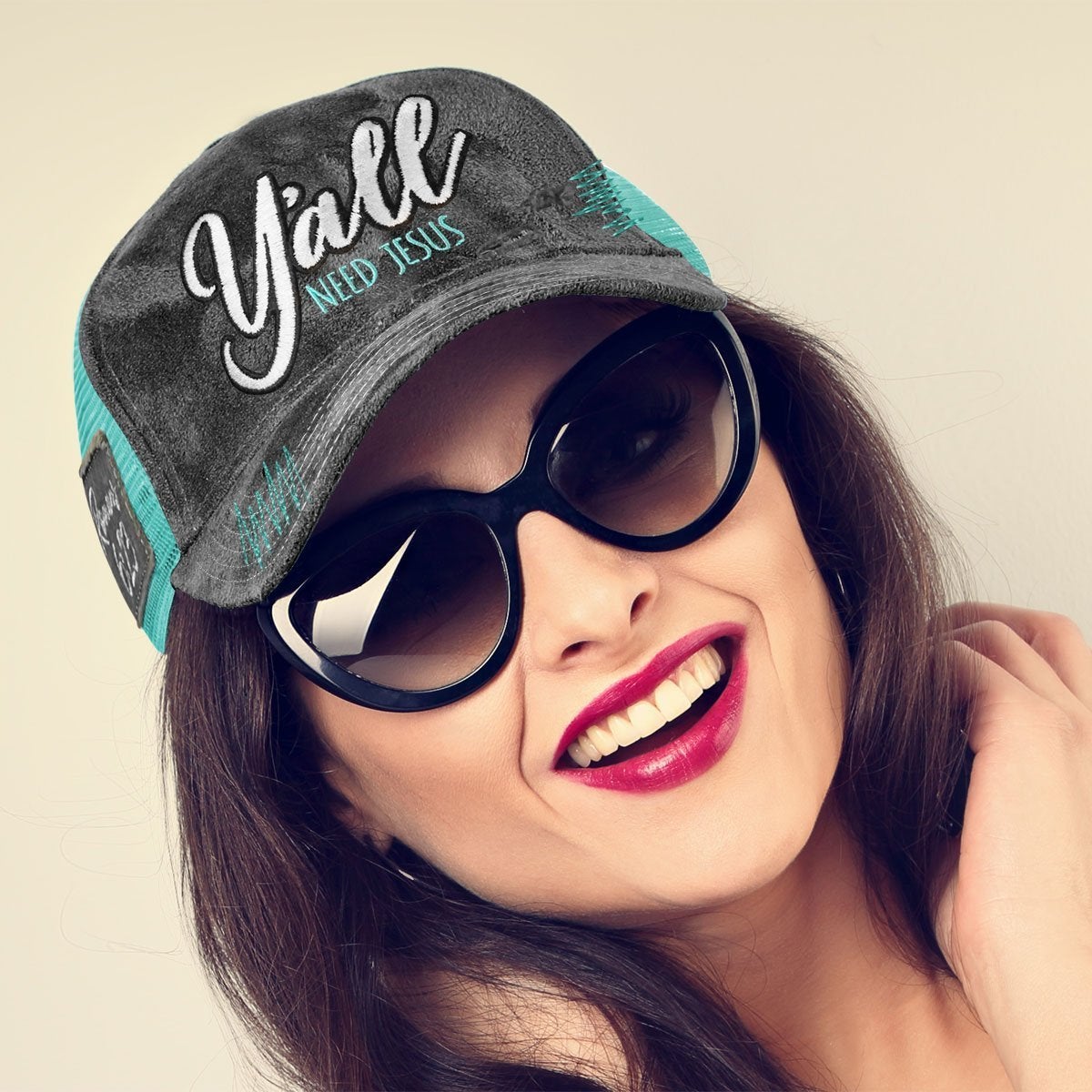 Grace and Truth Y'all Need Jesus Cap Ivy and Pearl Boutique