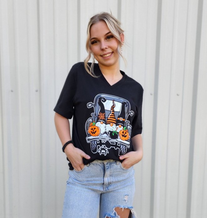Halloween Gnomes T-Shirt Ivy and Pearl Boutique S