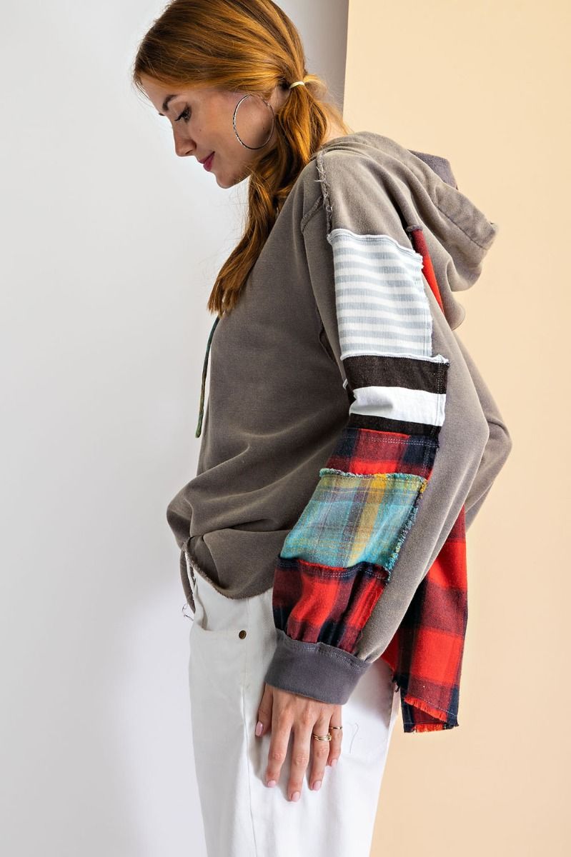 Happy With You Loose Fit Hoodie Pullover Ivy and Pearl Boutique
