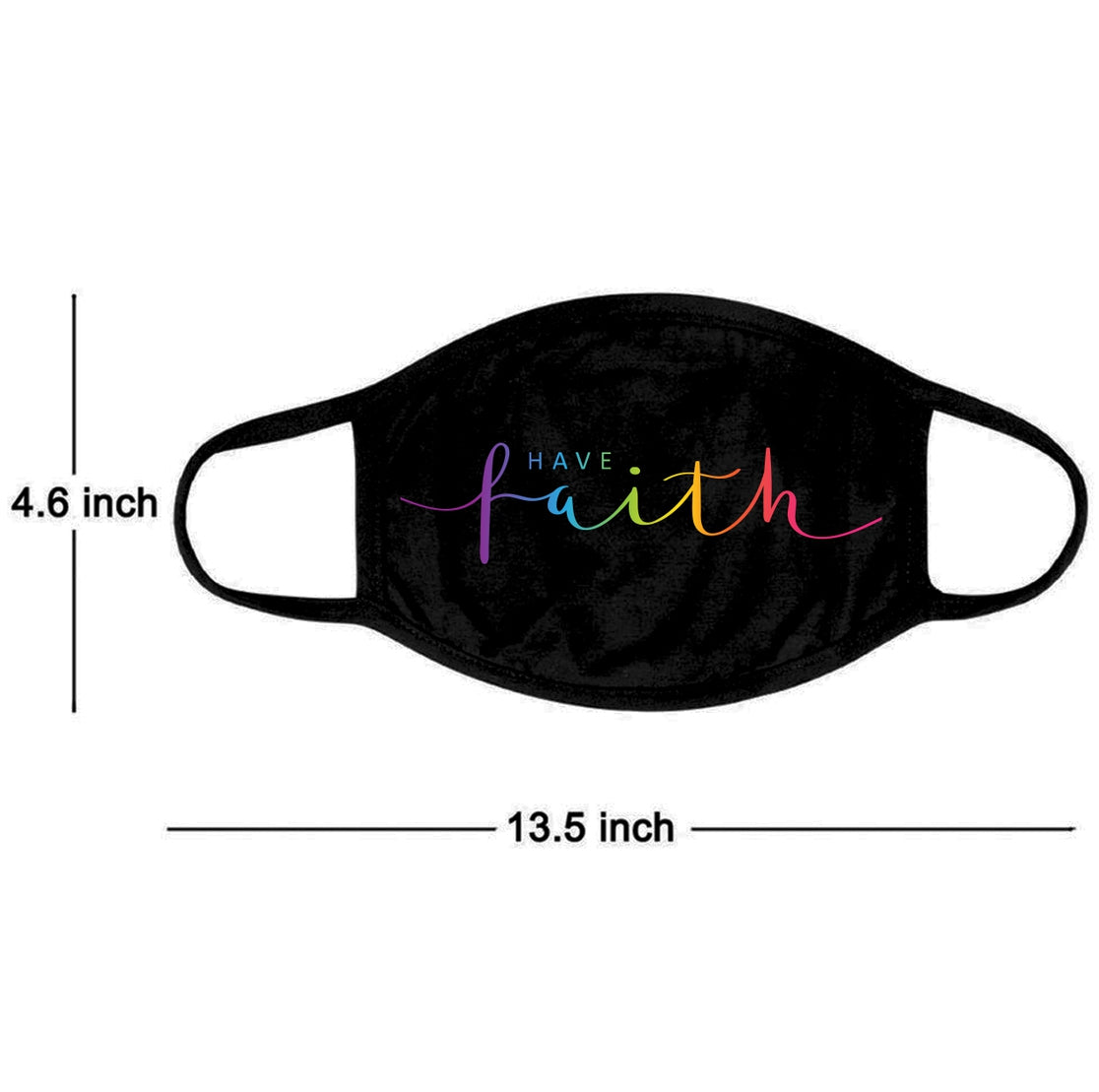 Have Faith mask - colorful stretchy designer faith-based face mask Ivy and Pearl Boutique