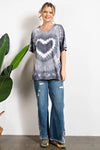 Heart tie dye washed boxy top  Ivy and Pearl Boutique