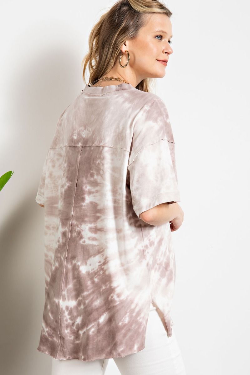 Heart tie dye washed boxy top  Ivy and Pearl Boutique