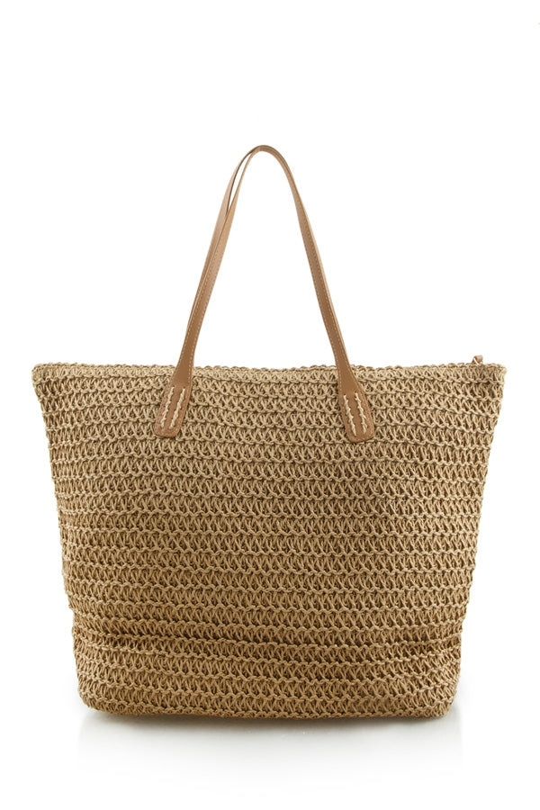 Hello Sunshine Straw Tote Bag Ivy and Pearl Boutique
