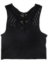 Hi-neck Racer-back Crop Top  Ivy and Pearl Boutique