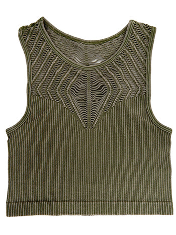 Hi-neck Racer-back Crop Top  Ivy and Pearl Boutique
