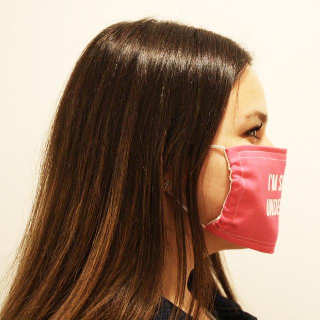 "I'm Smiling Under Here" Face Mask with Wire Nose Piece  Ivy and Pearl Boutique