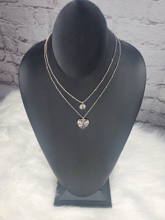 Influence heart and disc dainty layered necklace  Ivy and Pearl Boutique