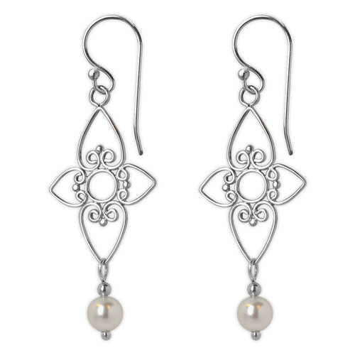 Jody Coyote Entourage White Pearl Earrings Ivy and Pearl Boutique