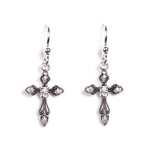 Jody Coyote Spirit Spew 5 Cubic Zirconia (CZ) Cross with AB finish Ivy and Pearl Boutique