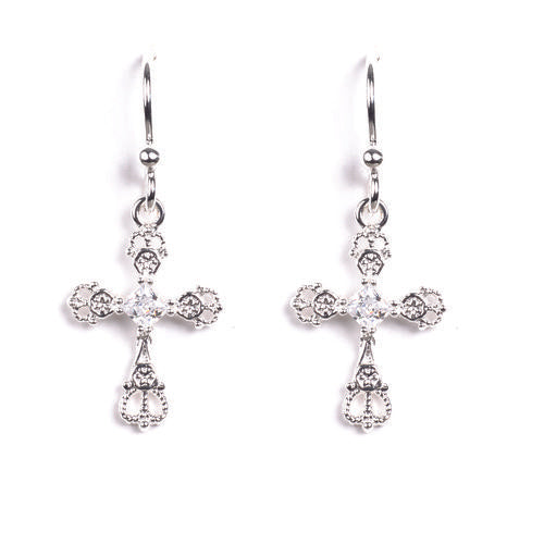 Jody Coyote Spirit Spew Grade 5 Cubic Zirconia (CZ) stone cross Ivy and Pearl Boutique