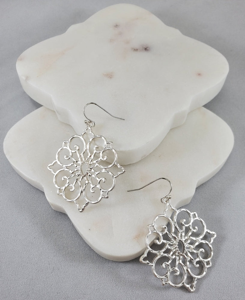 ITS Silver Snowflake Earring Ivy and Pearl Boutique