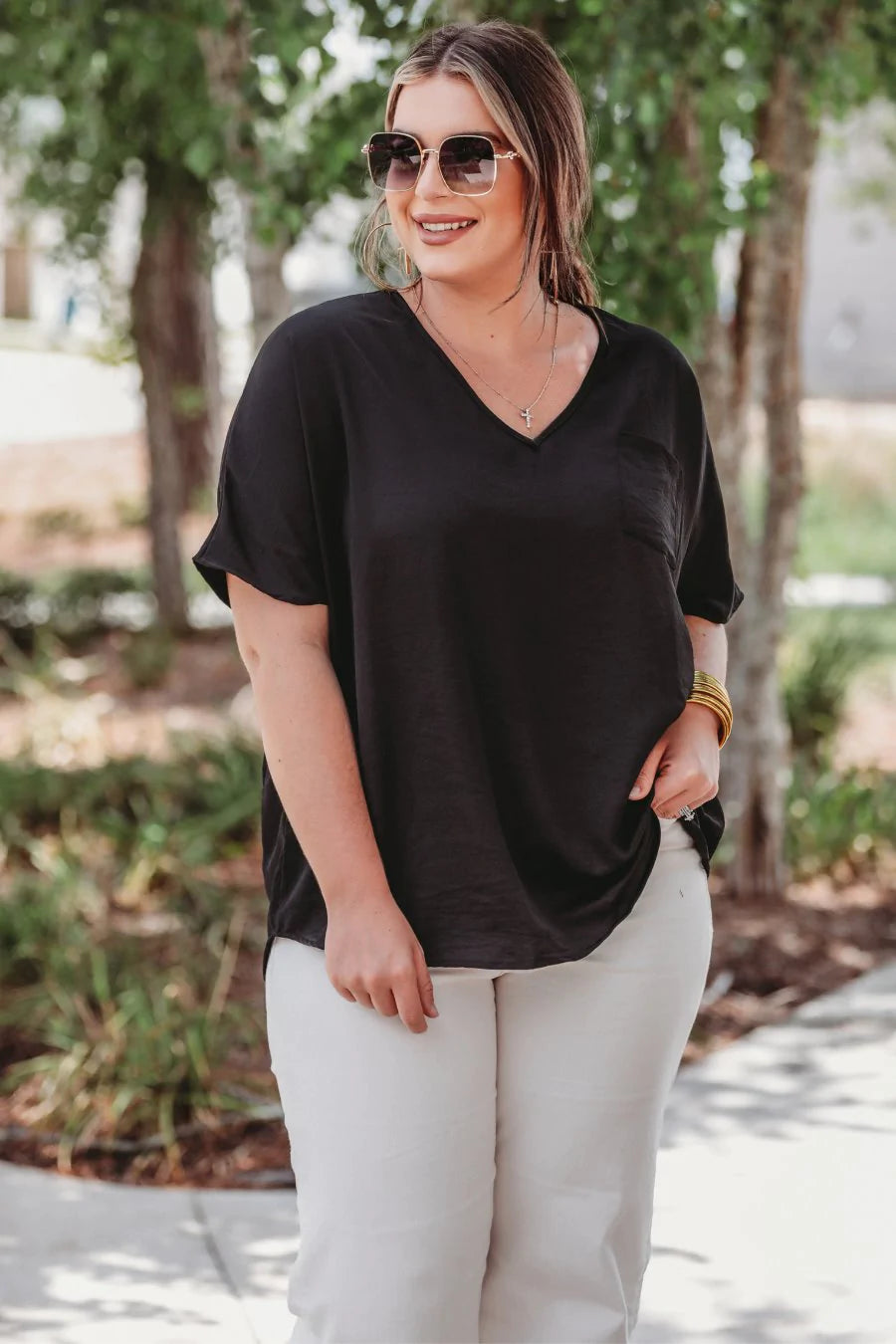 Jess Lea Basic Instincts Pocket Tunic  Ivy and Pearl Boutique Black S