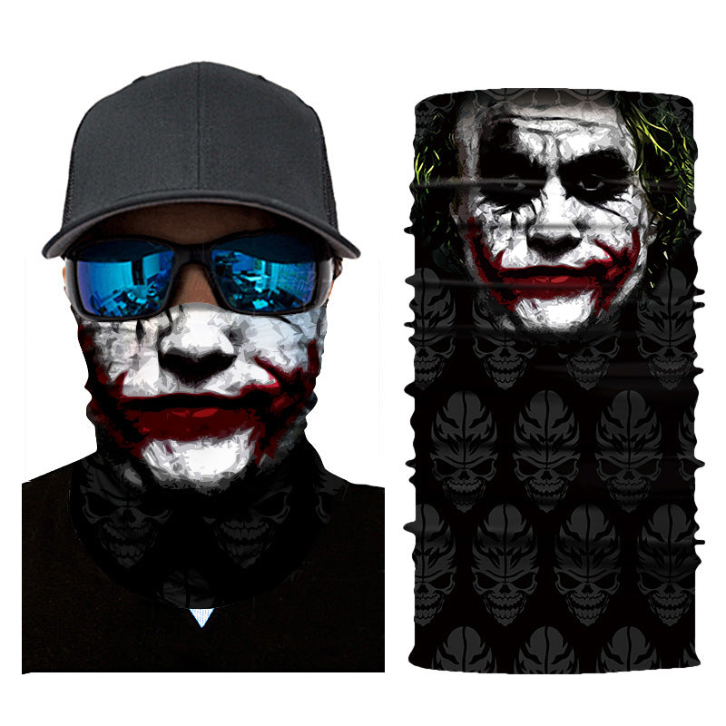 Joker Face Mask - Joker/Clown Gaiter (Balaclava or Face Tube) Mask Ivy and Pearl Boutique Red lipstick Joker smile