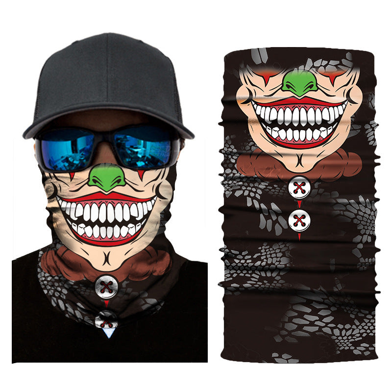 Joker Face Mask - Joker/Clown Gaiter (Balaclava or Face Tube) Mask Ivy and Pearl Boutique Green nose clown