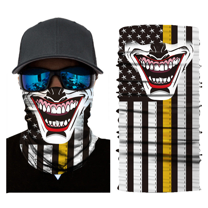 Joker Face Mask - Joker/Clown Gaiter (Balaclava or Face Tube) Mask Ivy and Pearl Boutique Gummy smile on black flag