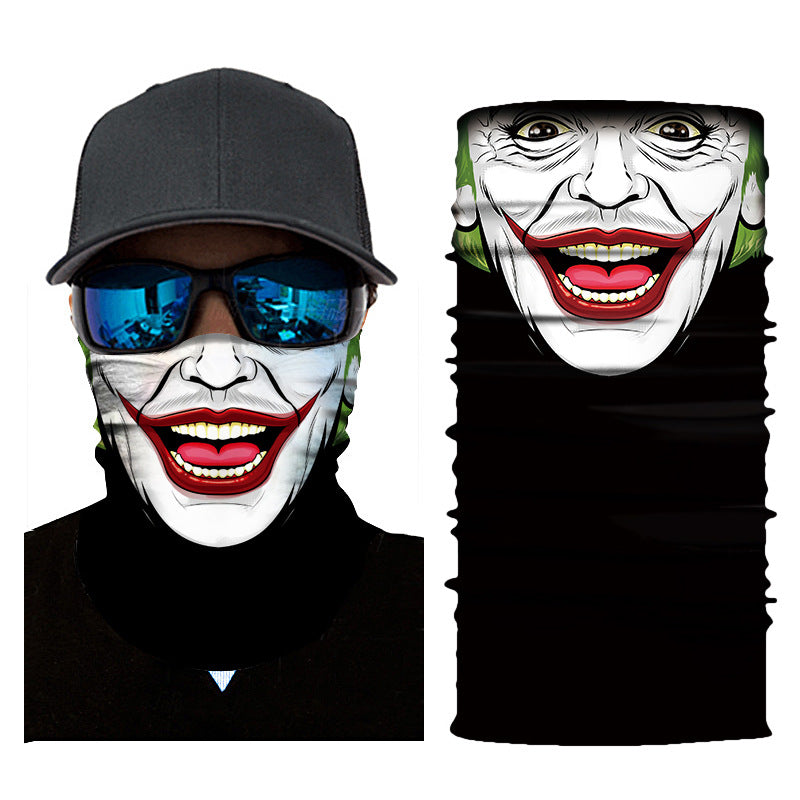Joker Face Mask - Joker/Clown Gaiter (Balaclava or Face Tube) Mask Ivy and Pearl Boutique Slit cheek Joker smile
