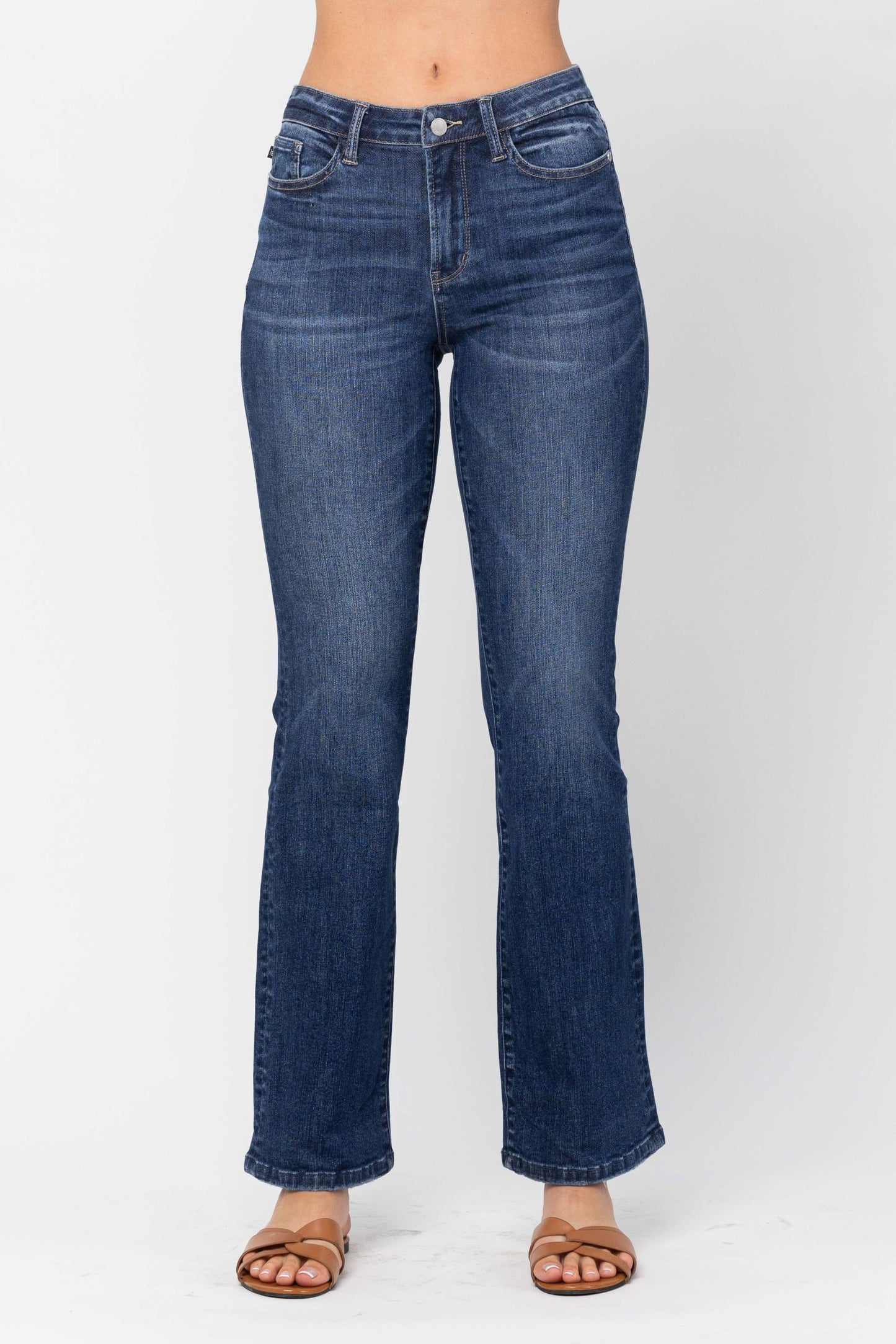 Judy Blue mid-rise classic non-distressed bootcut jeans Ivy and Pearl Boutique