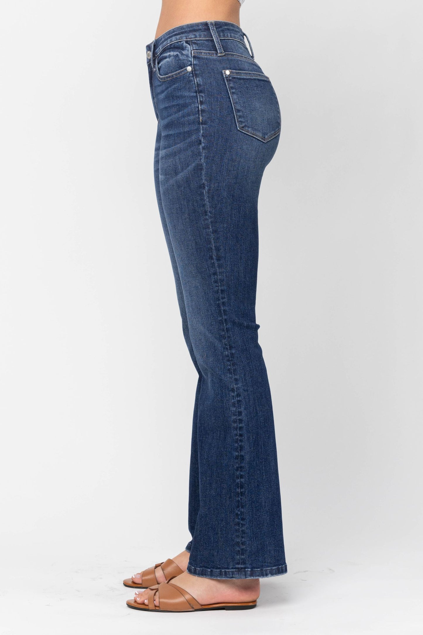 Judy Blue mid-rise classic non-distressed bootcut jeans Ivy and Pearl Boutique