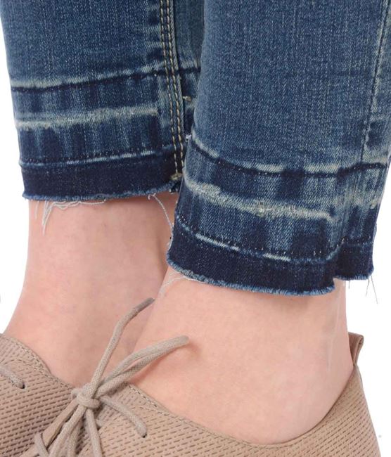 Julia Distressed Starry Night mid-rise pull on ankle jeans Ivy and Pearl Boutique