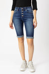 KanCan Karly High Rise Cuff Bermuda Shorts  Ivy and Pearl Boutique