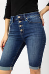 KanCan Karly High Rise Cuff Bermuda Shorts  Ivy and Pearl Boutique