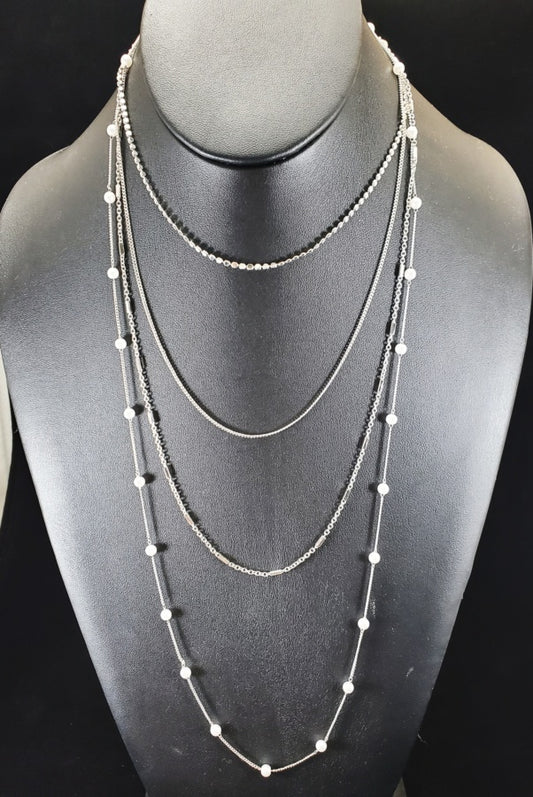 Kenze Panne 4-Chain Layered with Pearls Necklace  Ivy and Pearl Boutique