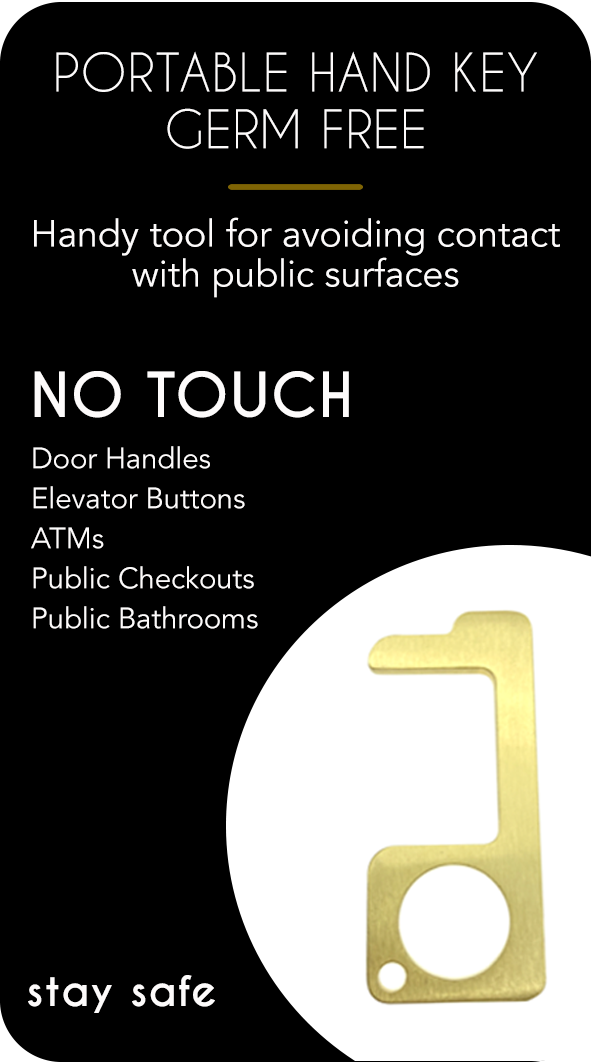 Clean Key - Solid brass no touch door opener Ivy and Pearl Boutique