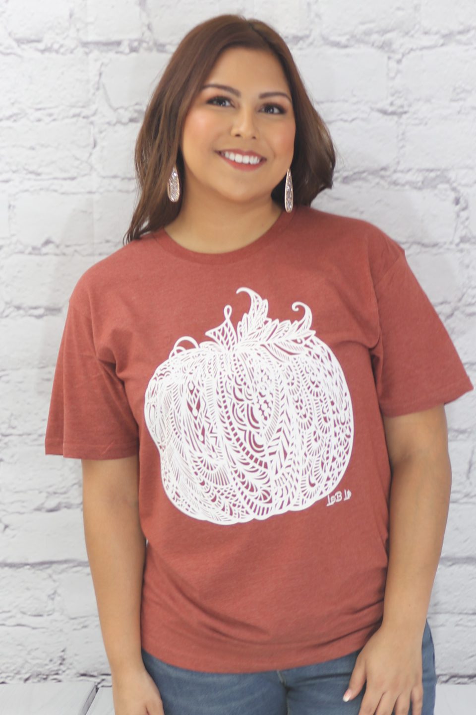 Lace pumpkin T-Shirt Ivy and Pearl Boutique Black S