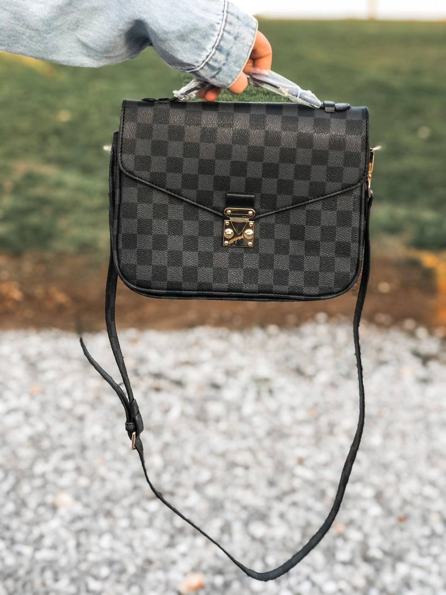 Lacey Satchel Bag Purse with Adjustable Long Strap and Top Handle Ivy and Pearl Boutique Black