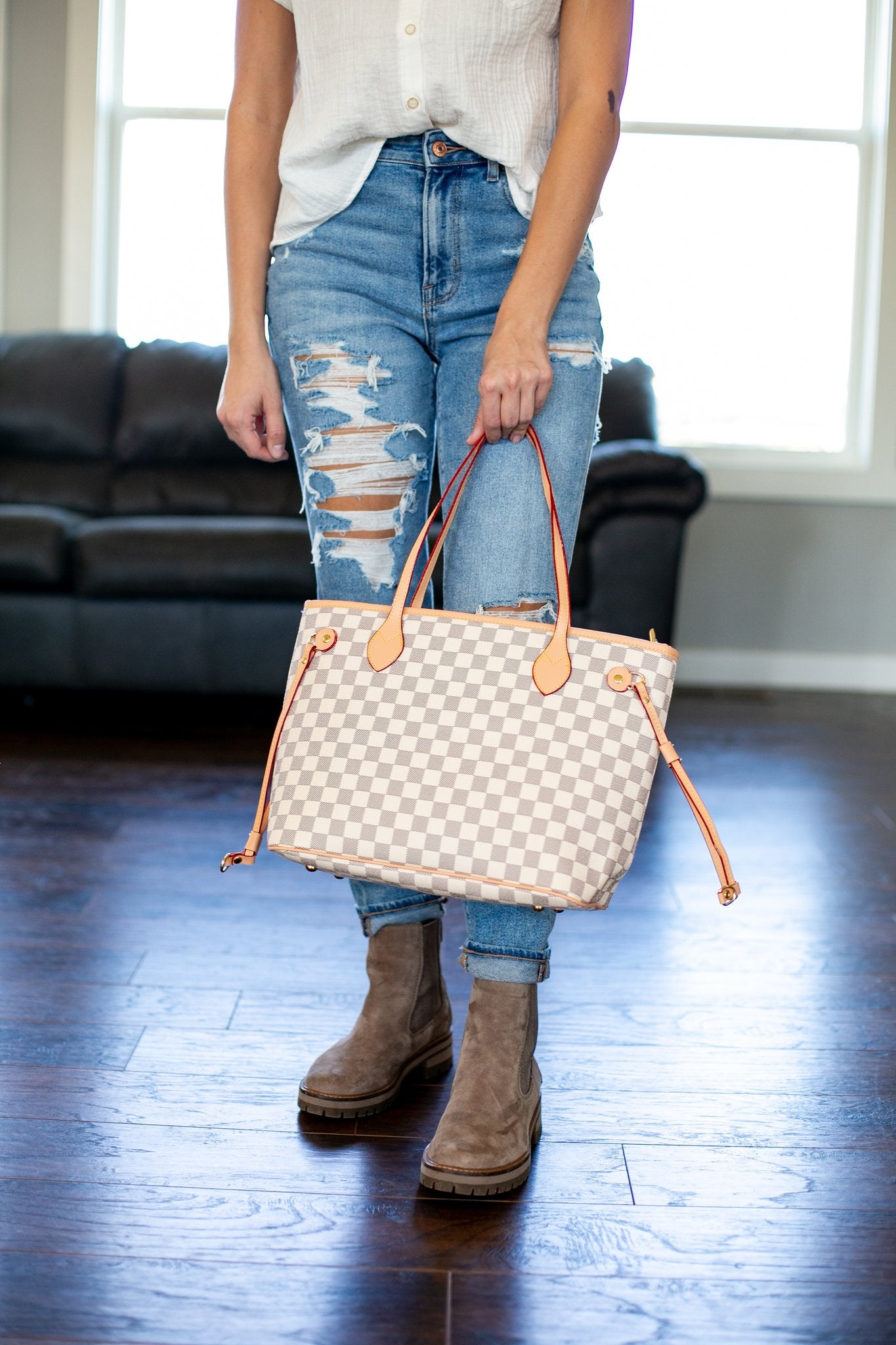 Lacey Totes Purse and Wristlet Ivy and Pearl Boutique Cream