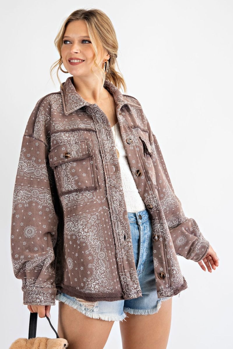 Let's Get Comfy Button-down Shirt Jacket (shacket) Ivy and Pearl Boutique