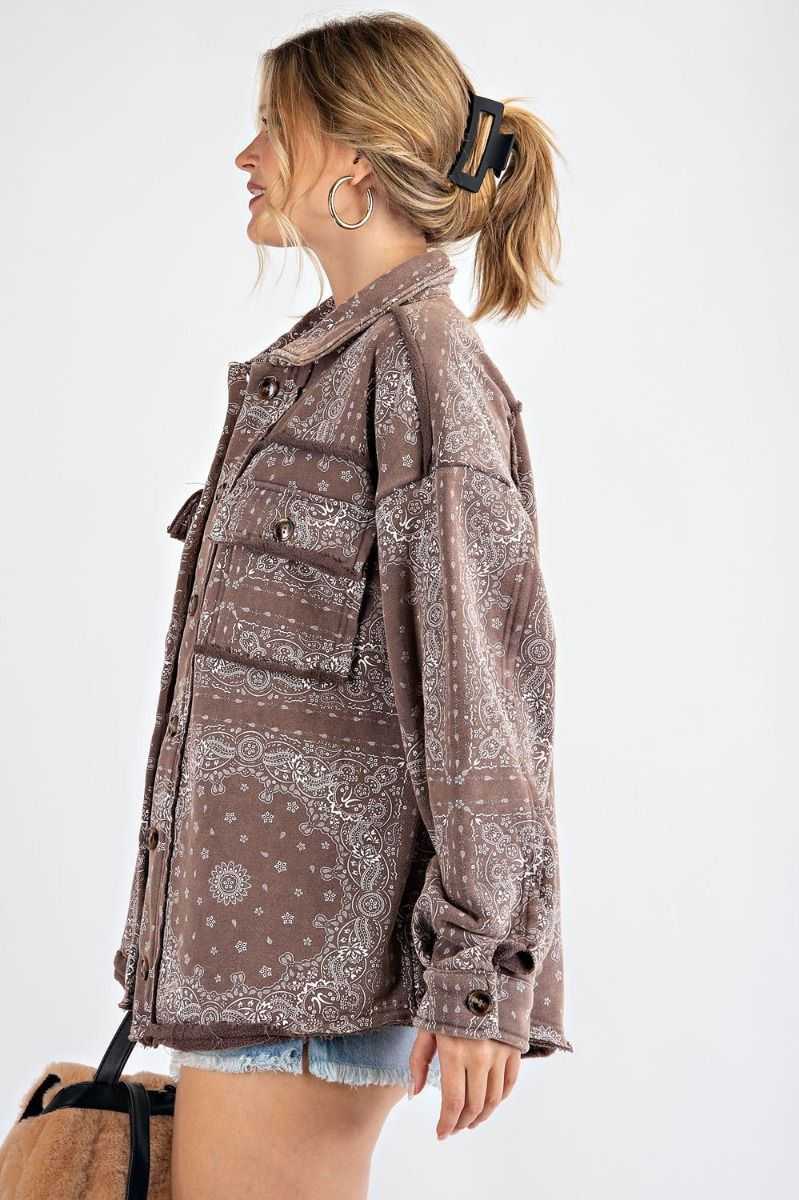Let's Get Comfy Button-down Shirt Jacket (shacket) Ivy and Pearl Boutique