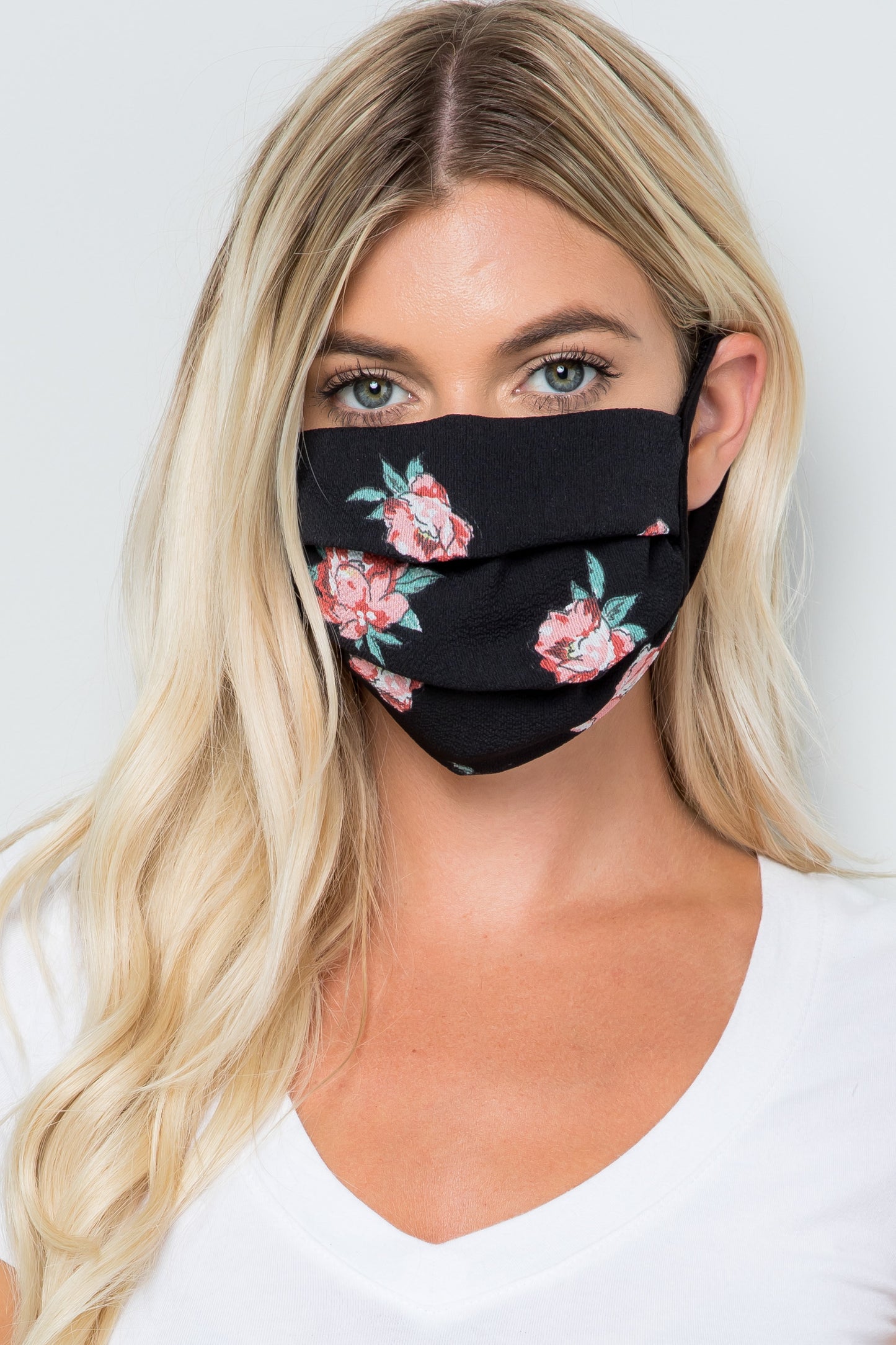 Lightweight Reusable Washable Floral Woven Fabric Face Mask Ivy and Pearl Boutique