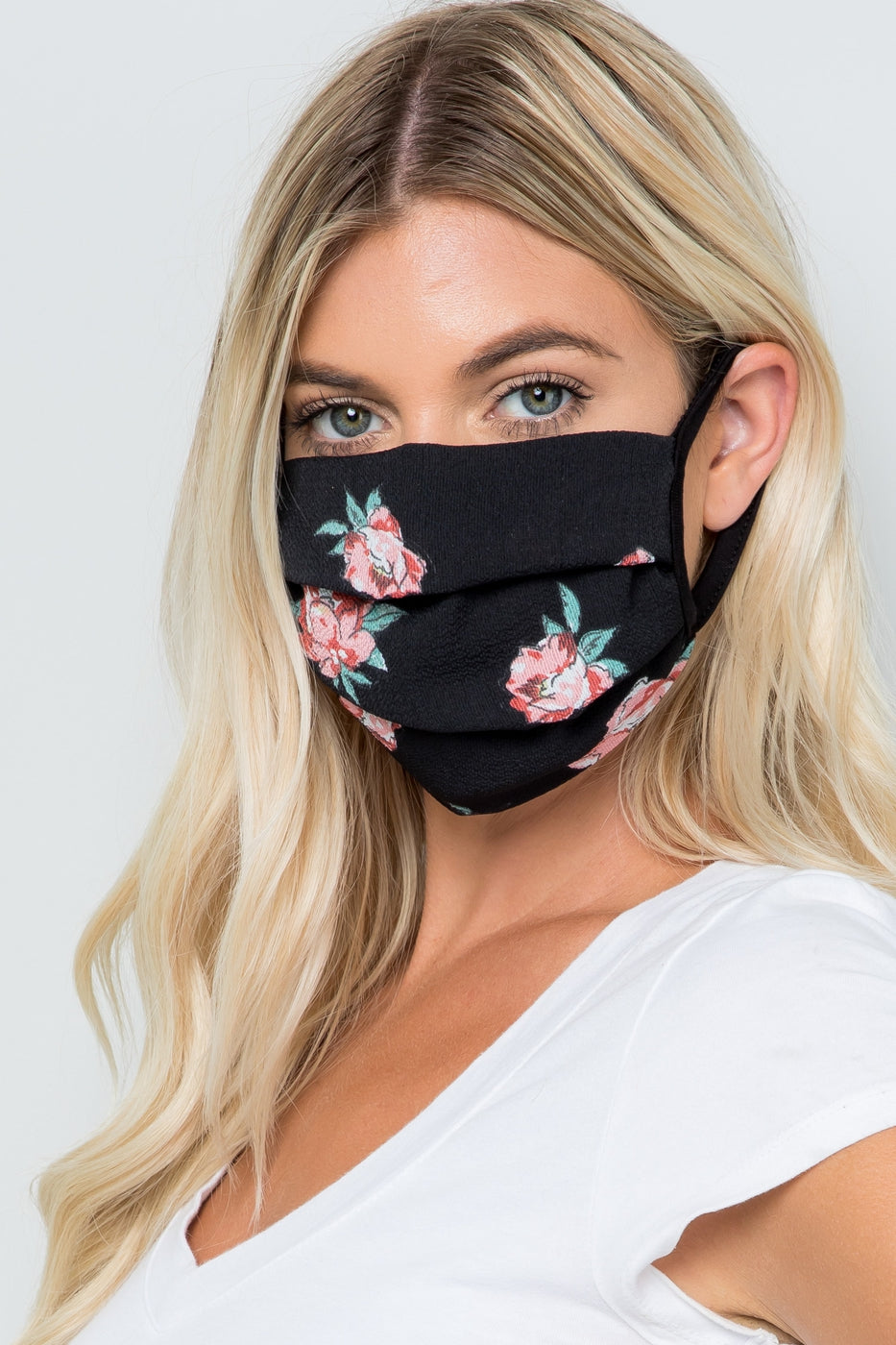 Lightweight Reusable Washable Floral Woven Fabric Face Mask Ivy and Pearl Boutique