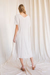 Linen maxi dress with a v neckline and side pockets (multiple colors available)  Ivy and Pearl Boutique