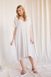 Linen maxi dress with a v neckline and side pockets (multiple colors available)  Ivy and Pearl Boutique