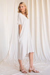 Linen maxi dress with a v neckline and side pockets (multiple colors available)  Ivy and Pearl Boutique