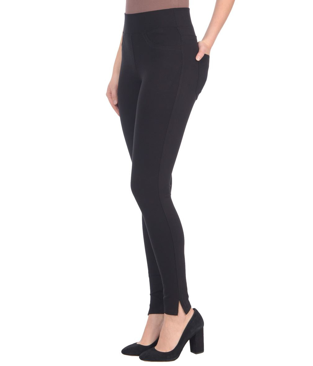 Lola Anna mid-rise pull on skinny jeans Ivy and Pearl Boutique Black S