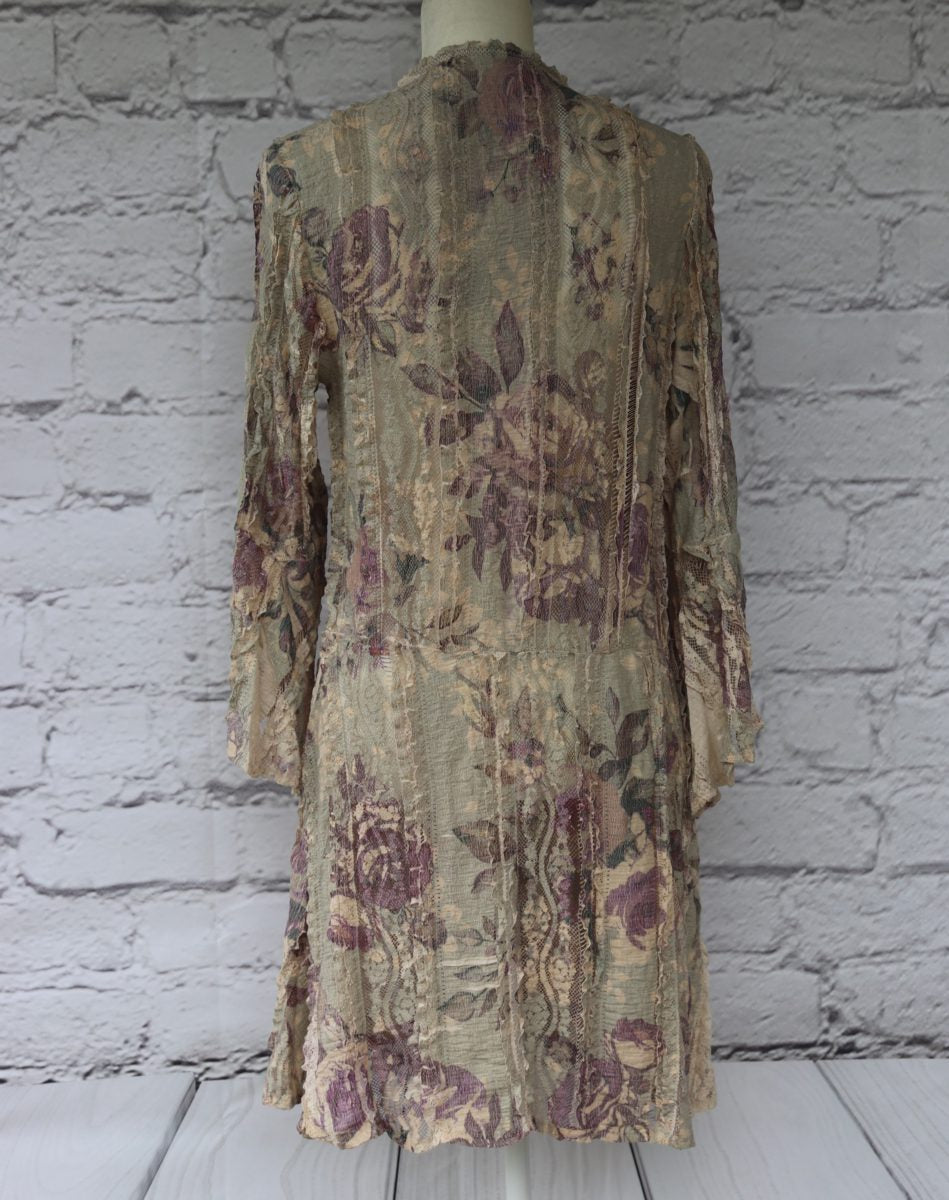 Long sleeve lace print cardigan Ivy and Pearl Boutique